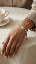 Silvme Heart Bracelet in 925 sterling silver, jewellery for women, refined silver accessory