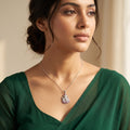 Smooth polished silver surface of the Silvme Contemporary Pendant Necklace Modern, premium 925 silver