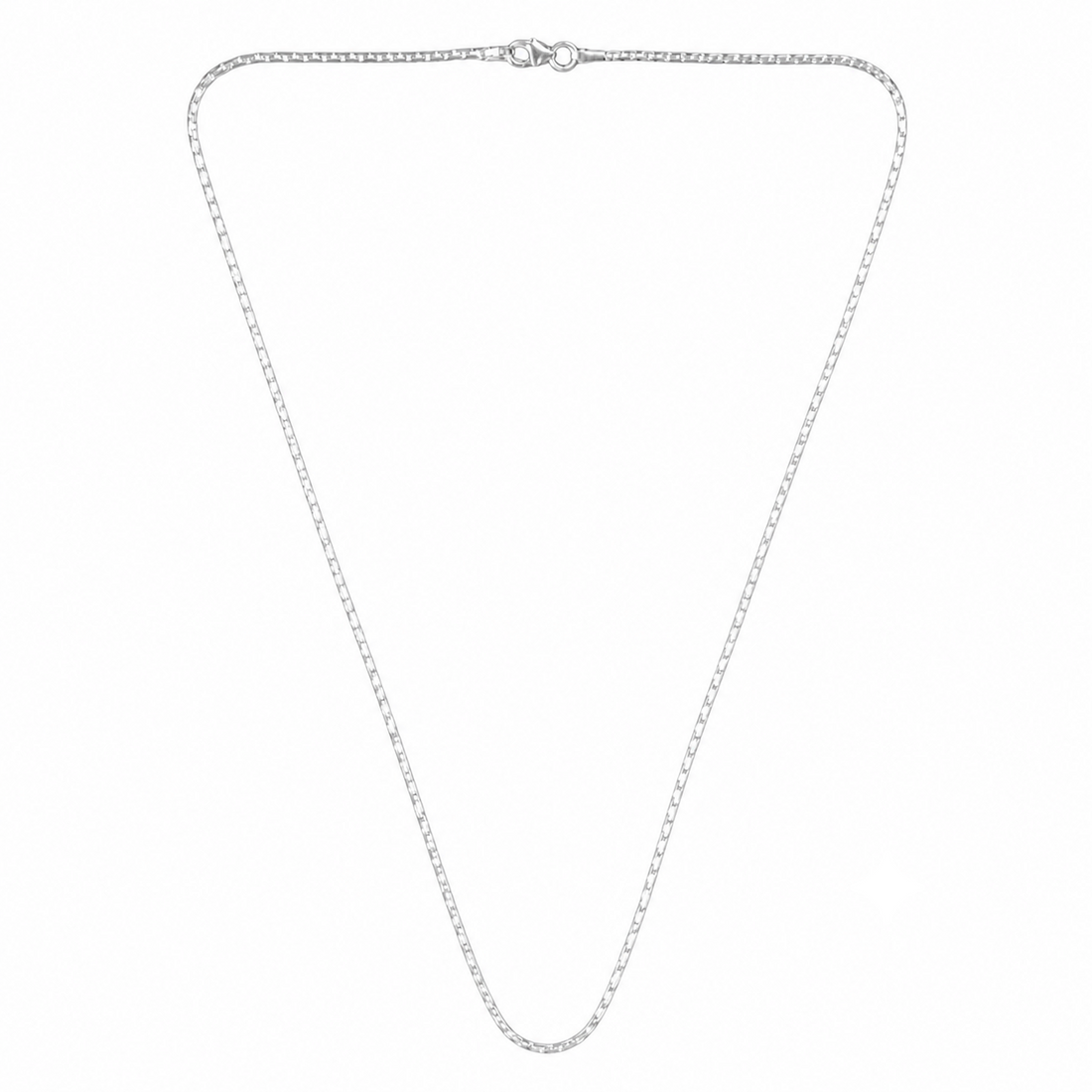 Silvme 925 silver box link neck chain, approx. 6.06 g, solid silver, not plated, sterling silver throughout