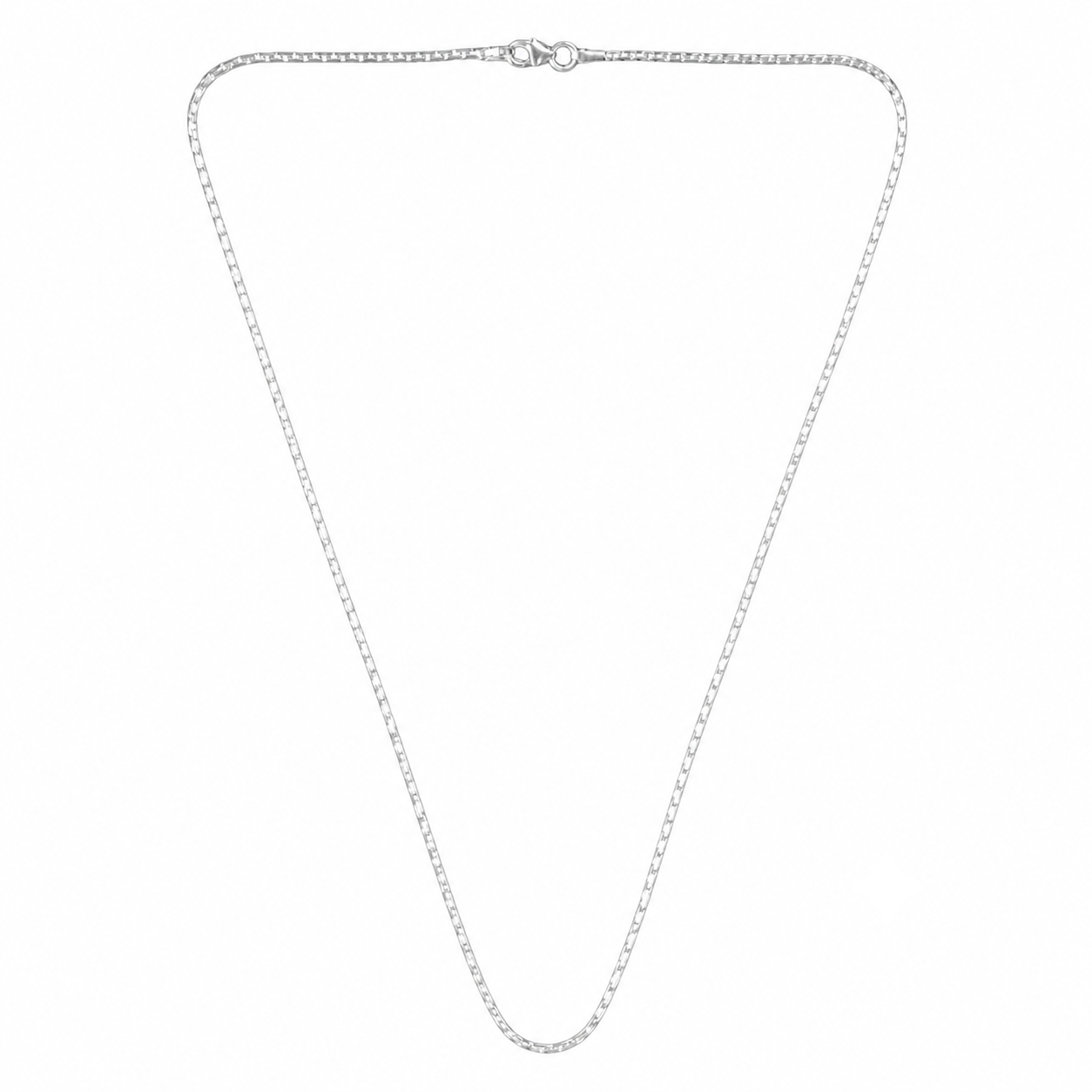 Silvme 925 silver box link neck chain, approx. 6.06 g, solid silver, not plated, sterling silver throughout