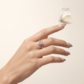Silvme Promise 925 sterling silver ring for women — angled view
