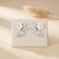 Floral Vine Climber 925 silver ear climber earrings for women, statement look, second studio angle