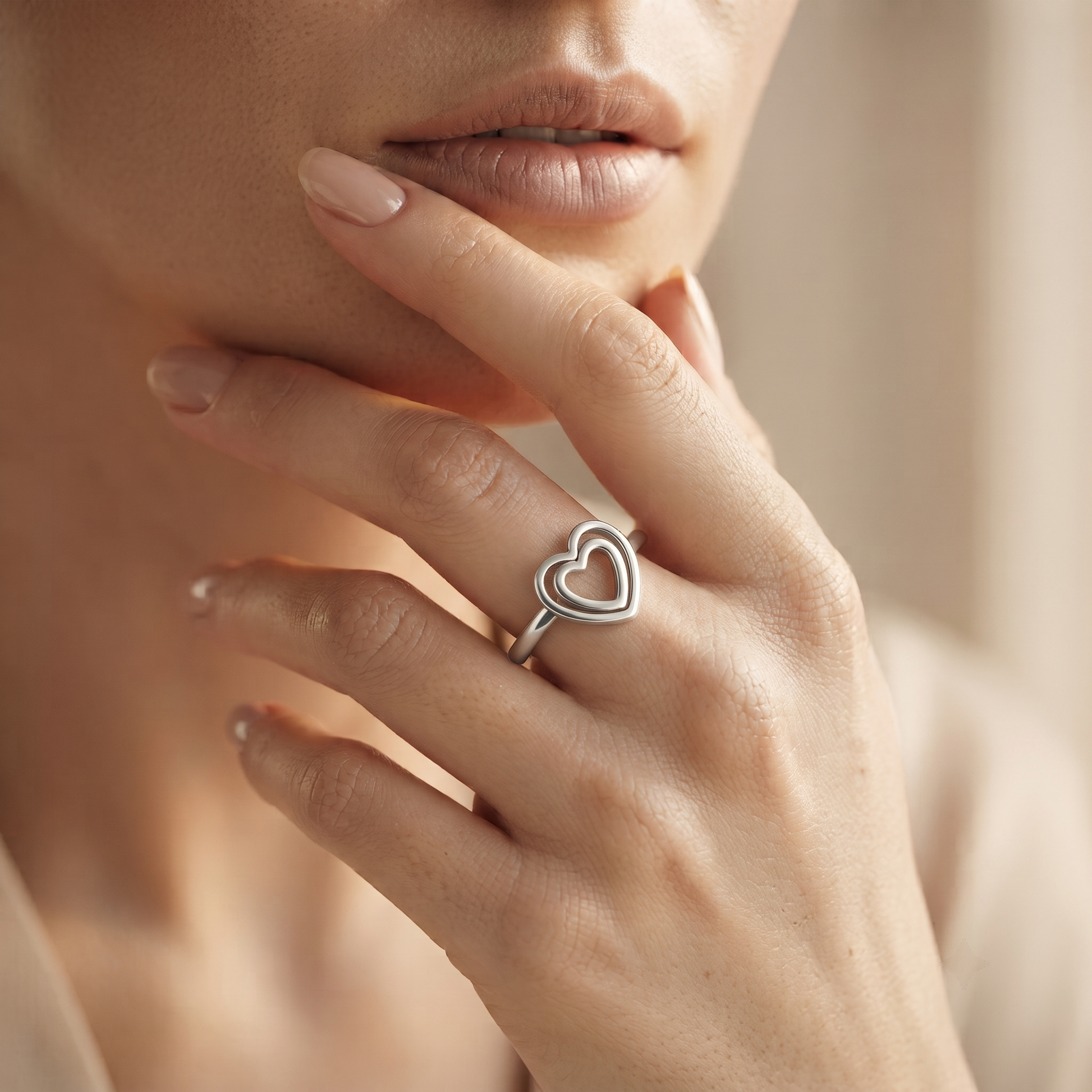 Silvme Promise 925 sterling silver ring for women — worn on the finger