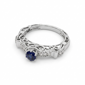 Silvme Open 925 sterling silver ring for women — front view on white background