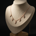 Floral CZ design detail on the Silvme Floral CZ Pendant Necklace, crafted in polished 925 silver