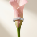 Silvme Criss-Cross Lattice 925 sterling silver ring for women — close-up detail