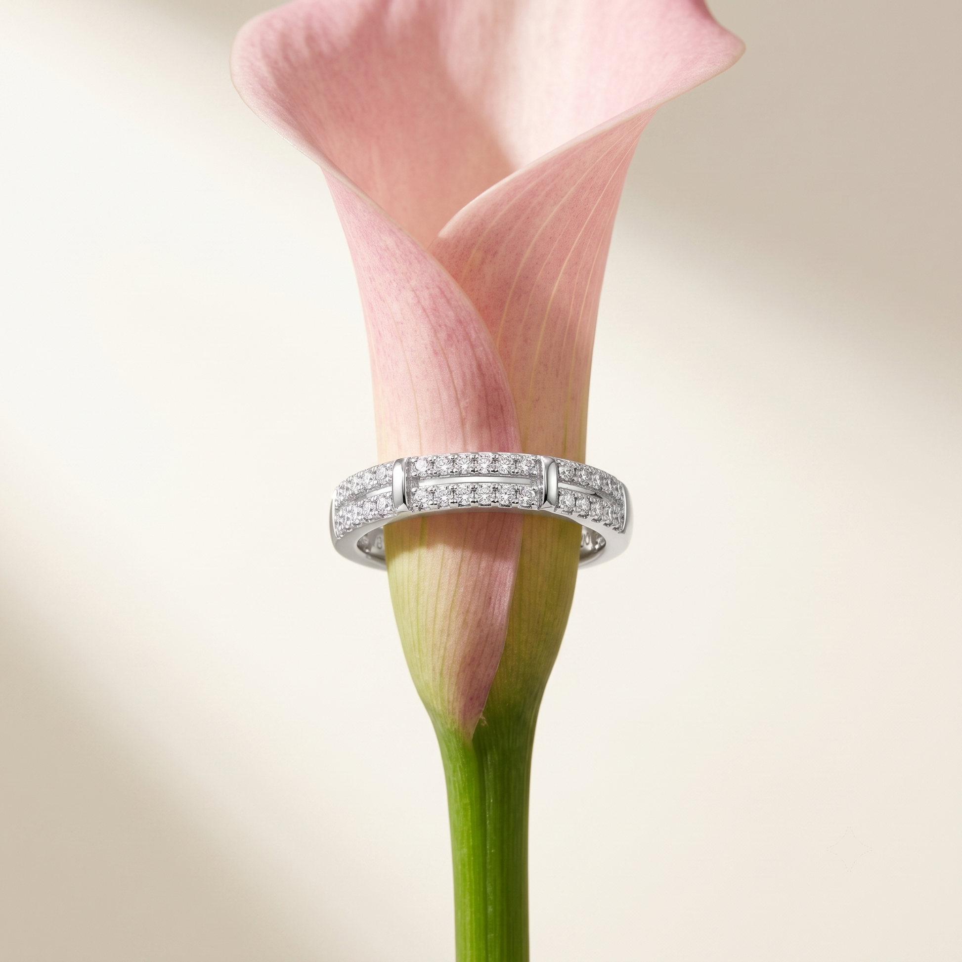 Silvme Criss-Cross Lattice 925 sterling silver ring for women — close-up detail
