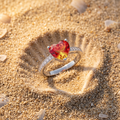Silvme Dragonfly Whimsy Nature 925 sterling silver ring for women — top view