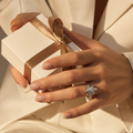 Silvme dainty turtle silver ring for women worn layered with slim silver stacking rings on the hand