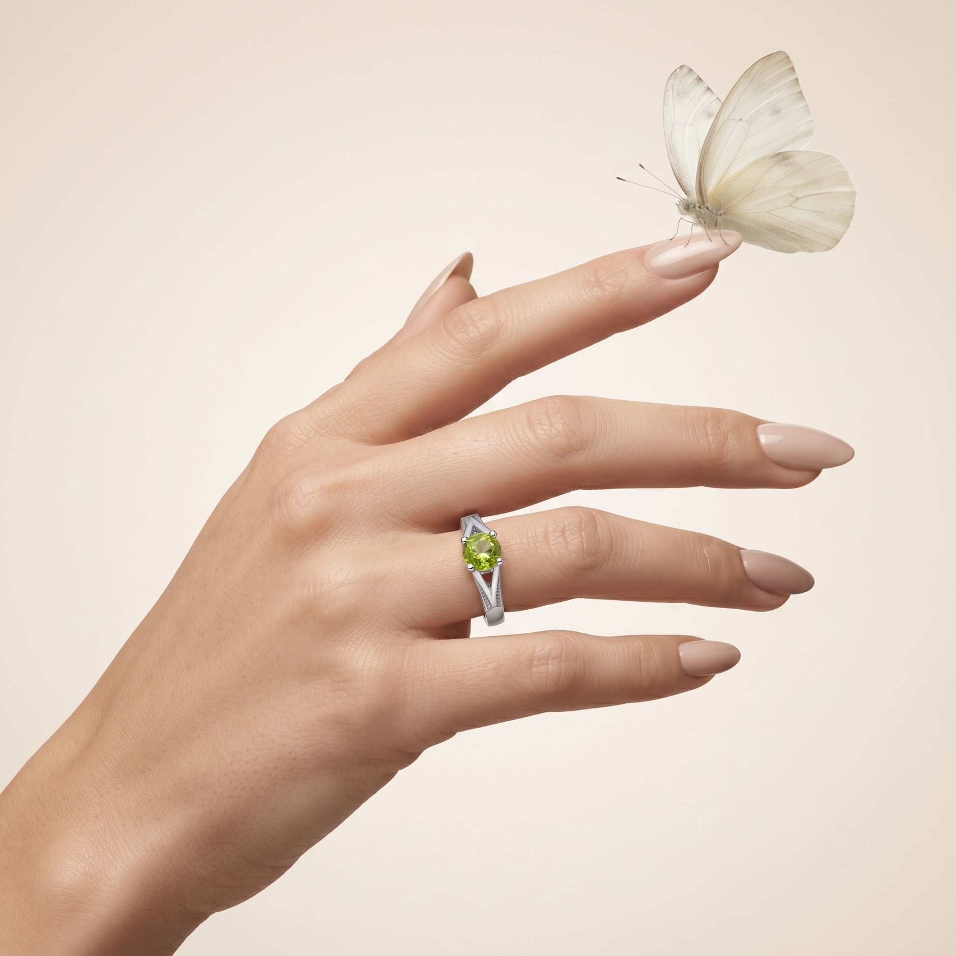Silvme Tulip Flower Petal Bloom 925 sterling silver ring for women — close-up detail