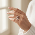 Silvme Adjustable Minimal 925 sterling silver ring for women — worn on the finger