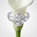 Silvme Butterfly 925 sterling silver ring for women — angled view