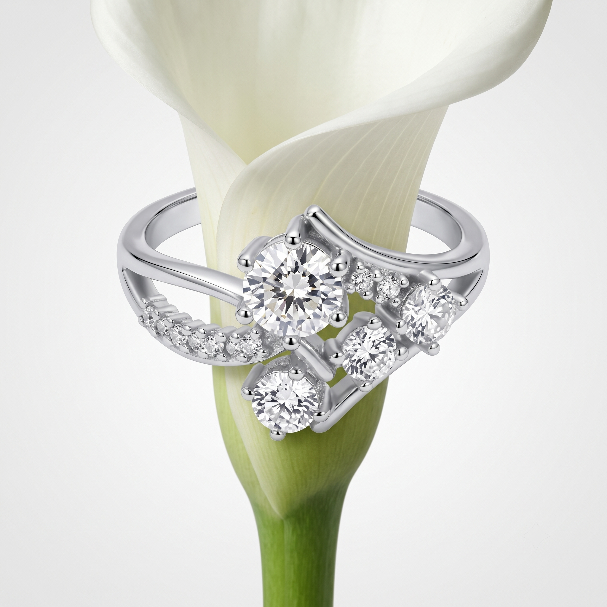 Silvme Pearl-Inspired Ring showcasing its pearl-inspired ring design in 925 sterling silver