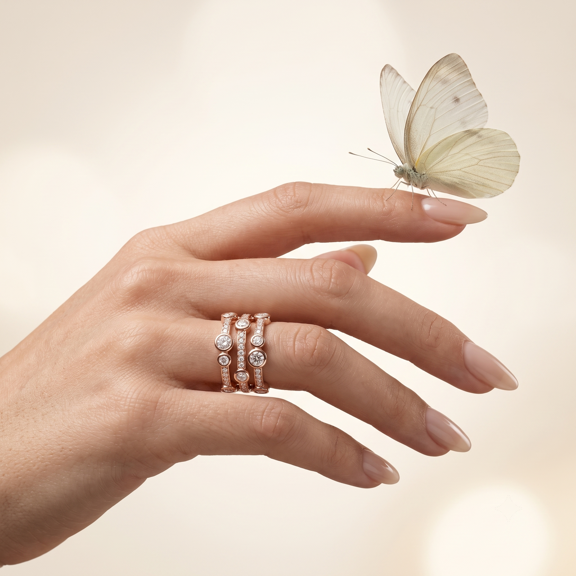 Silvme Vintage Style 925 sterling silver ring for women — top view