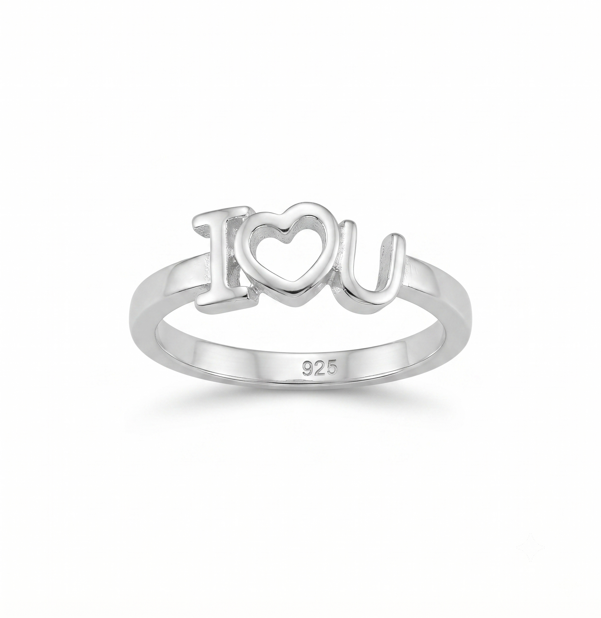 Silvme Friendship 925 sterling silver ring for women — front view on white background