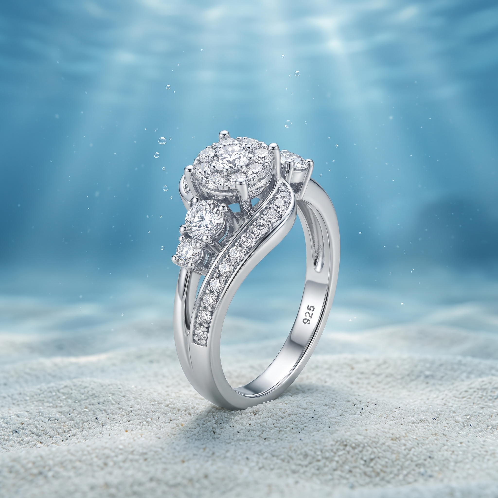925 silver Pearl-Inspired Ring by Silvme with hallmarked 925 purity, premium silver jewellery