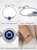 Silvme Evil Eye Bracelet in 925 silver, a lovely choice as a birthday gift, premium silver jewellery
