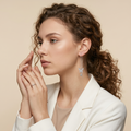 Butterfly Teardrop Charm Threader Earrings, additional product view 8