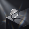 Silvme Crossover 925 sterling silver ring for women — side profile