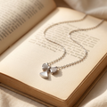 Infinity Pendant design detail on the Silvme Infinity Pendant Necklace, crafted in polished 925 sterling silver