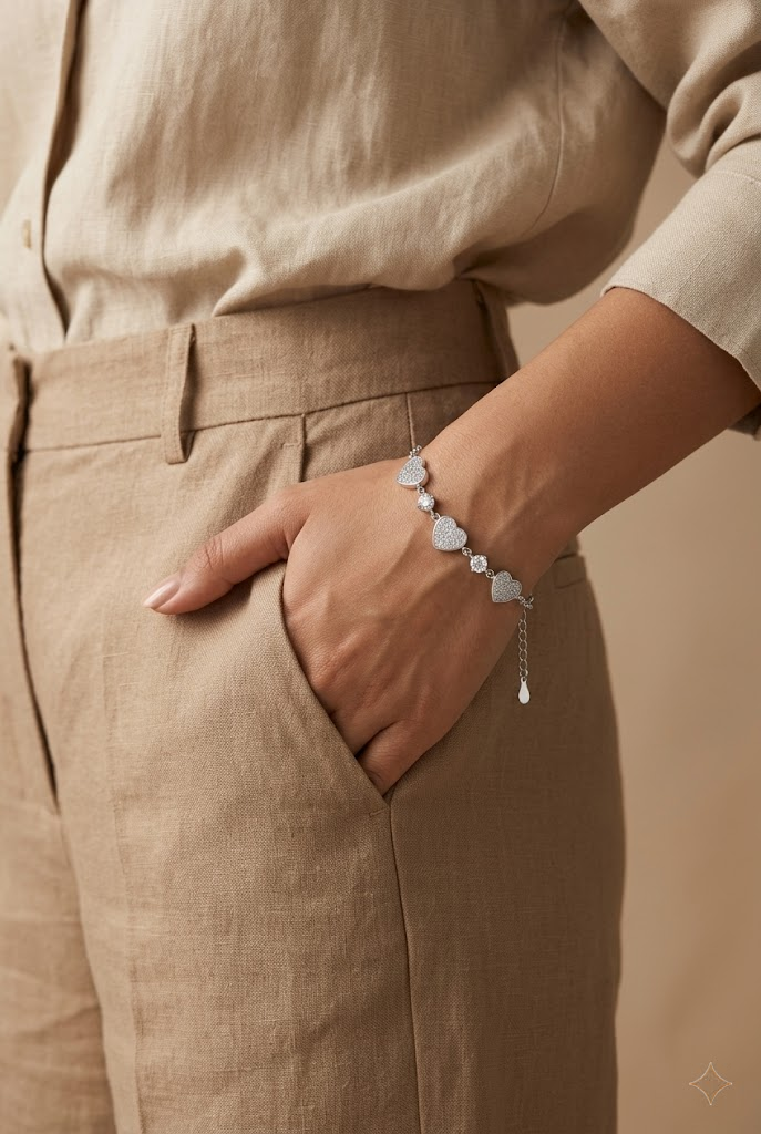 Silvme Wave Pattern Bracelet featuring 925 sterling silver 925 purity, 925 silver jewellery, a gift-worthy silver piece
