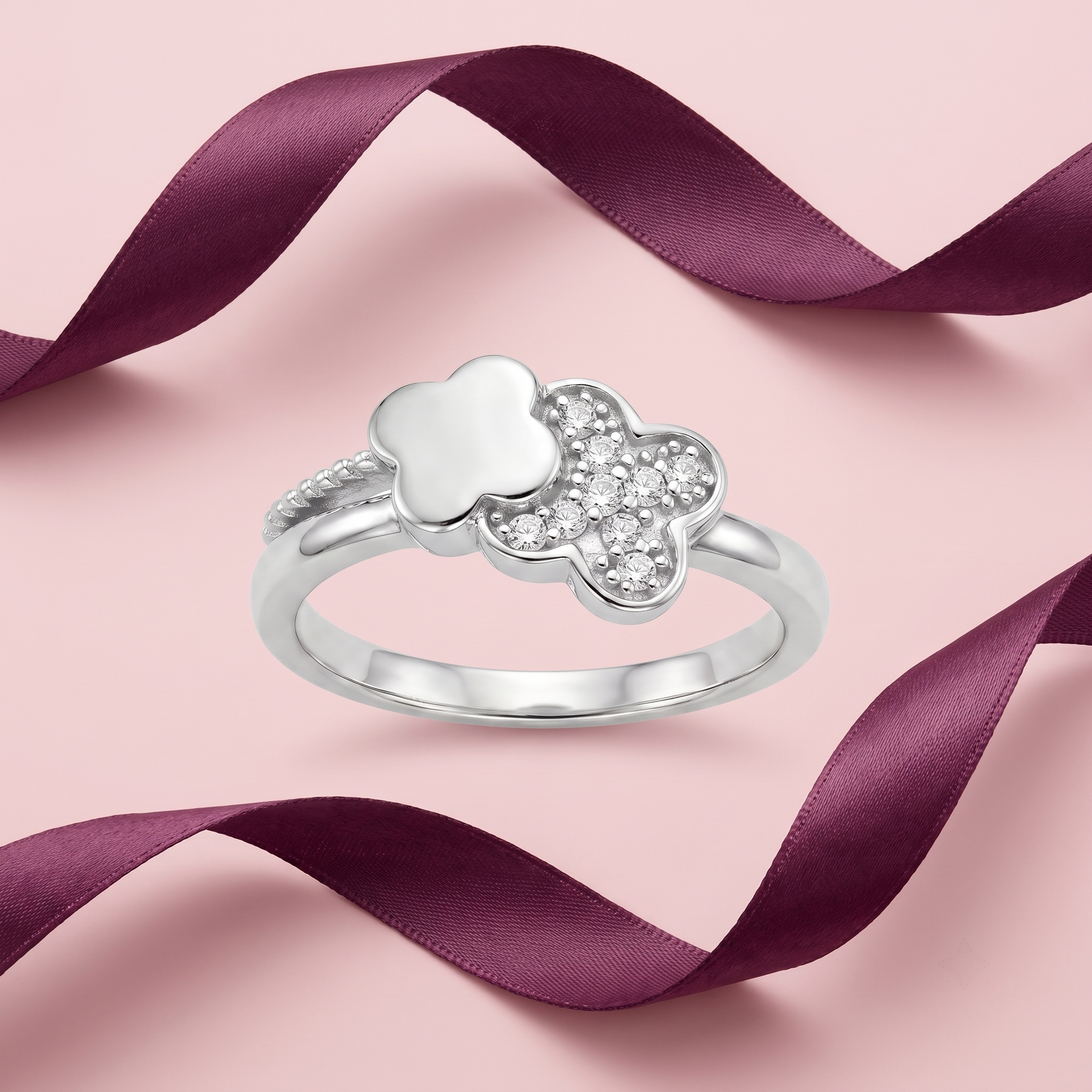 Silvme Pure 925 Sterling Silver Cosmos Star Constellation Ring side profile | Silvme 925 Sterling Silver Ring