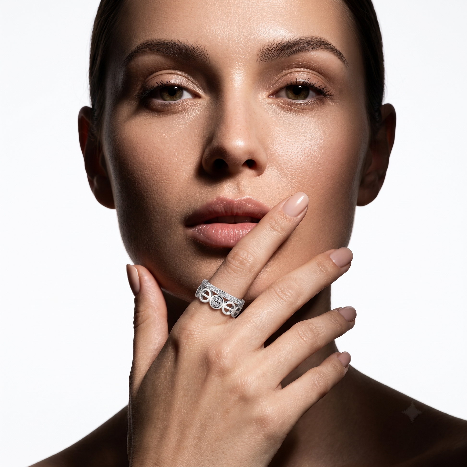 Silvme Shooting Star Trail 925 sterling silver ring for women — close-up detail