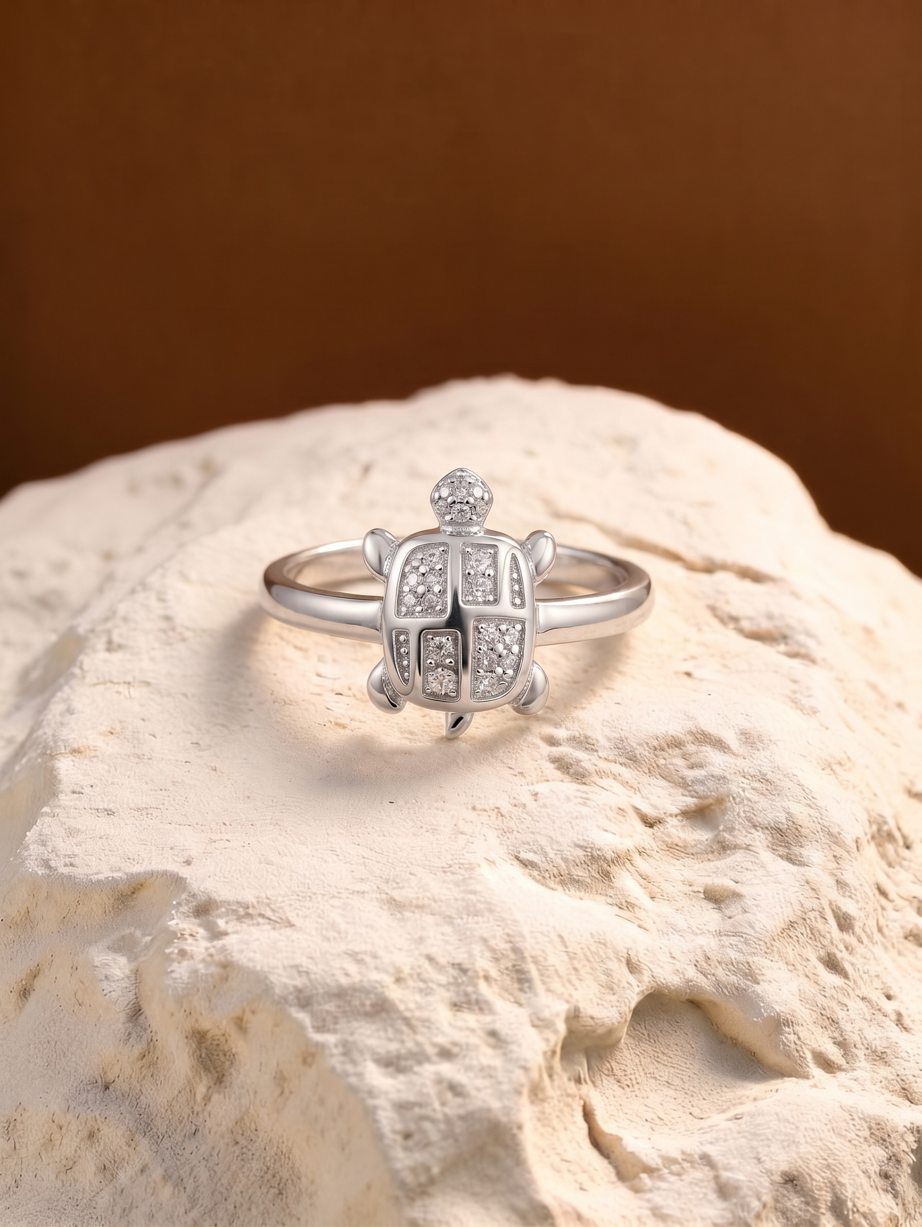 Sterling silver lucky turtle ring for women for Raksha Bandhan and birthday gifting