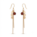 Daisy Cluster Amber-Tone Drop Earrings, front product view