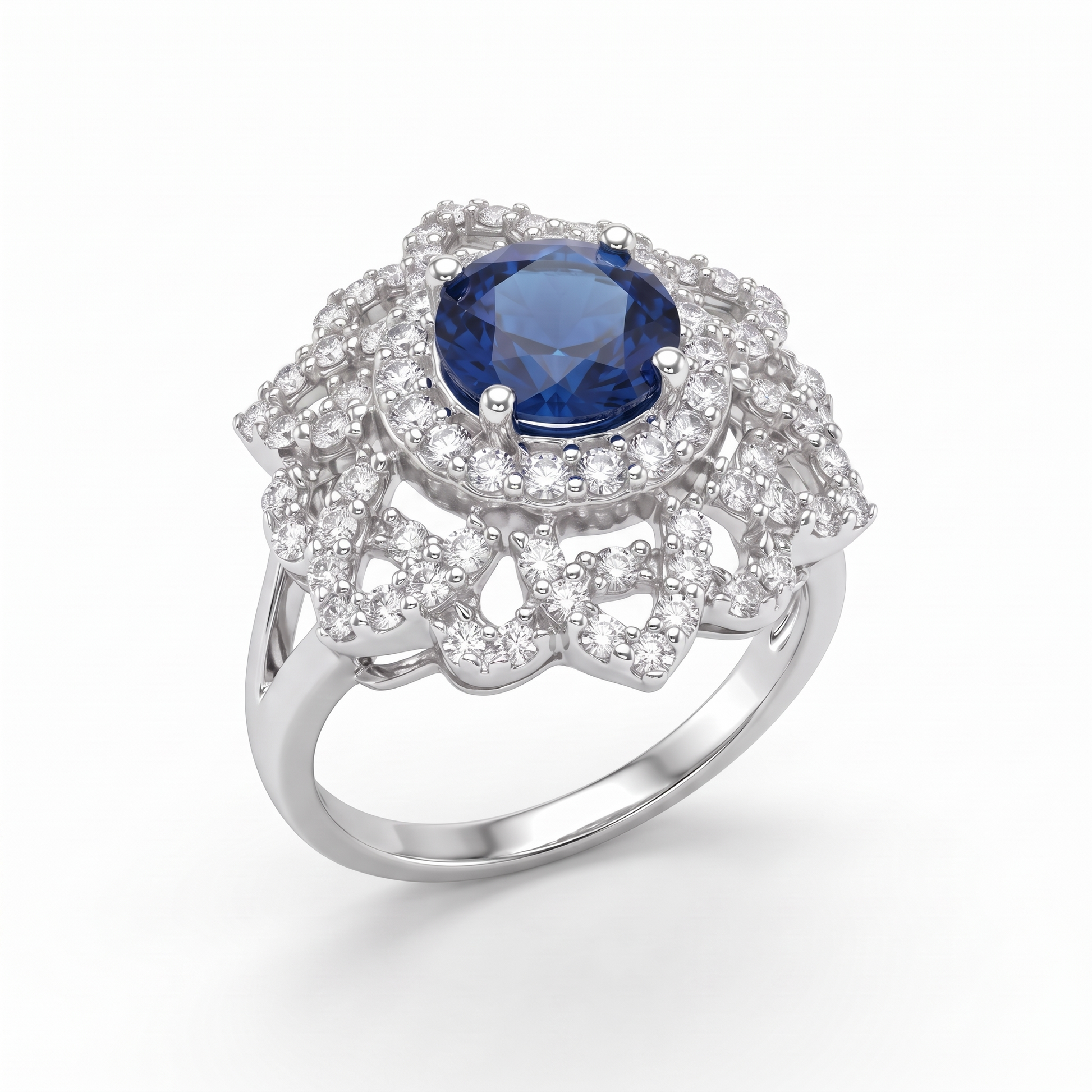 Silvme Twisted 925 sterling silver ring for women — front view on white background