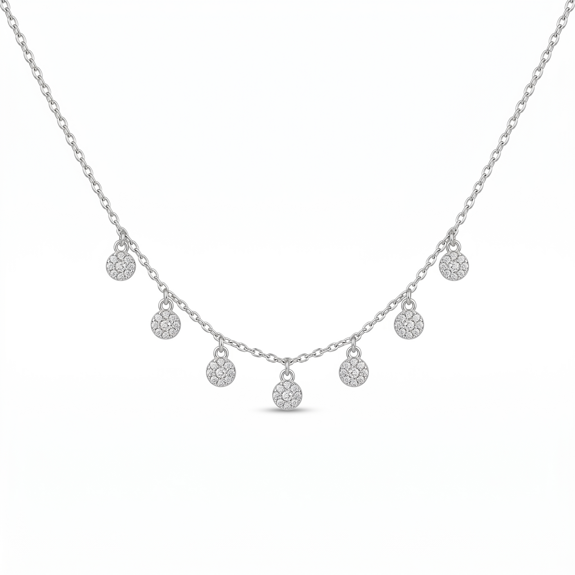 925 sterling silver Teardrop CZ Pendant Necklace by Silvme set with cubic zirconia, an elegant accessory for her