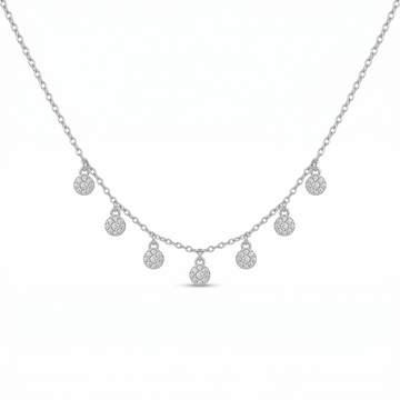 925 sterling silver Teardrop CZ Pendant Necklace by Silvme set with cubic zirconia, an elegant accessory for her