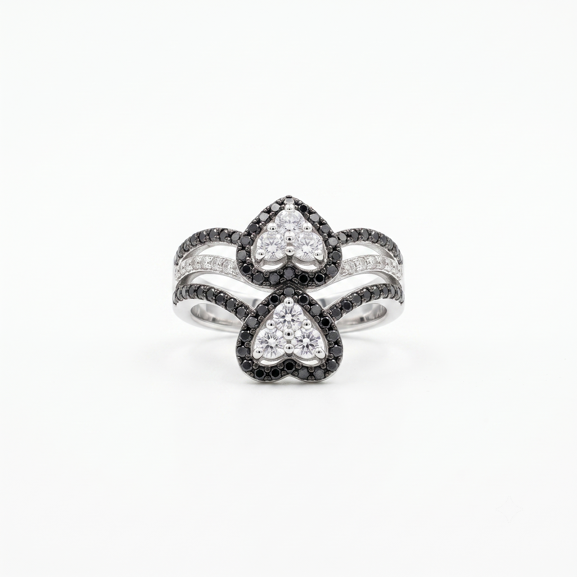 Silvme Vine Leaf Nature Wrap 925 sterling silver ring for women — front view on white background