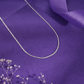 Silvme 925 sterling silver box link chain for women and men, approx. 6.06 g, sterling silver throughout