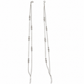 Silvme 925 sterling silver minimal beaded chain anklet with delicate silver station beads in a minimalist chain, white background full view