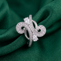 Silvme Classic Plain 925 sterling silver ring for women — worn on the finger