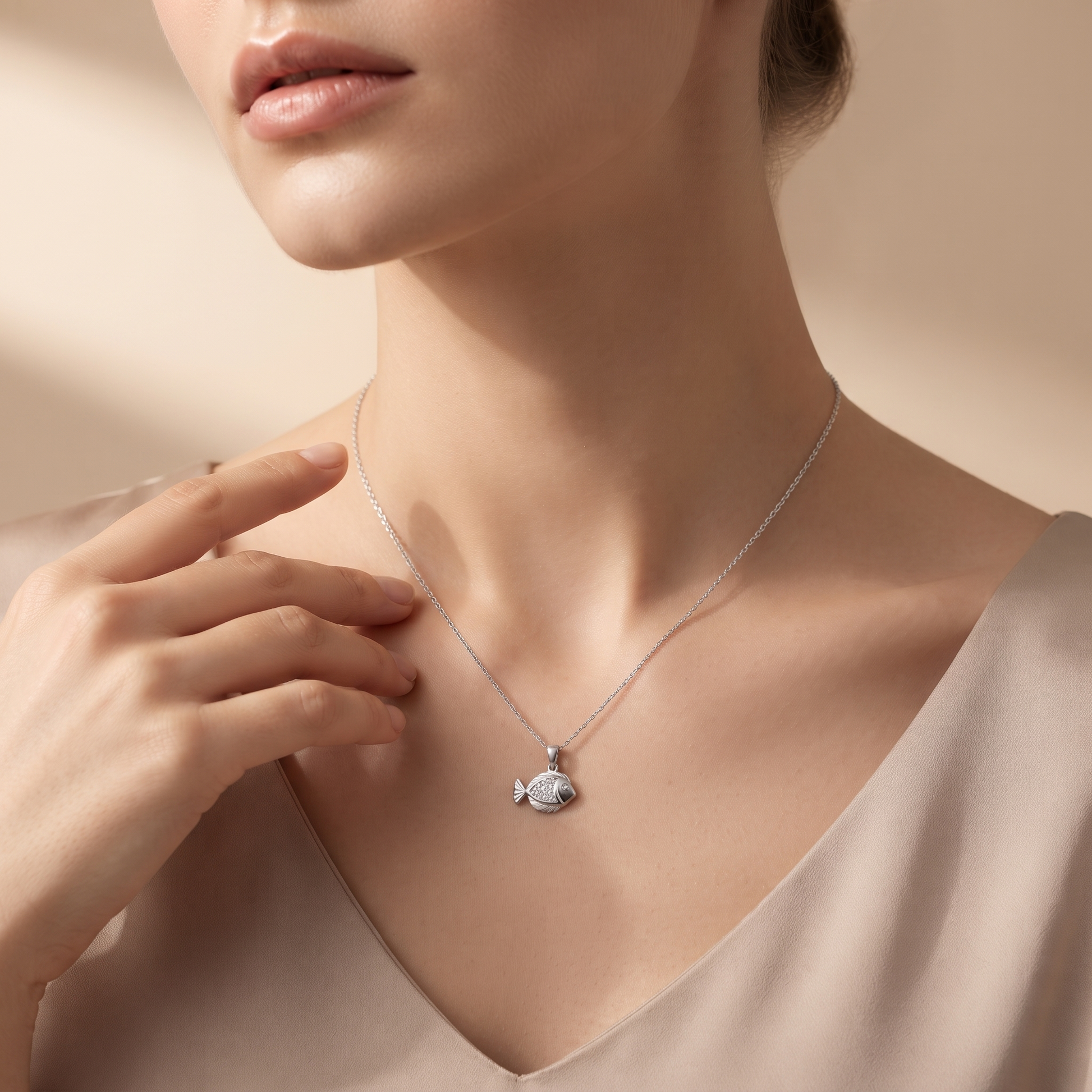 Silvme Serene Pendant Necklace Peace Meditation Gift in 925 sterling silver, a lovely choice as a birthday gift