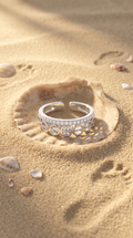 Silvme Shooting Star Trail 925 sterling silver ring for women — angled view
