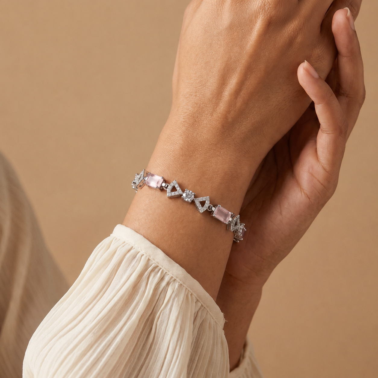 Gift-ready Silvme Four Leaf Clover Bracelet, a 925 sterling silver for her, premium silver jewellery