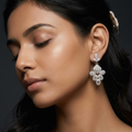 Baguette Stone-Set Chandelier Statement Earrings, additional product view 4