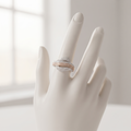 Buy two-tone bypass baguette 925 sterling silver ring for women online in India from Silvme