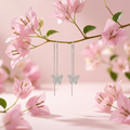 Stone-Set Butterfly Charm Threader Earrings, additional product view 7