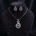 Silvme 925 silver cubic zirconia pendant and stud earrings with cubic zirconia, gift styling view