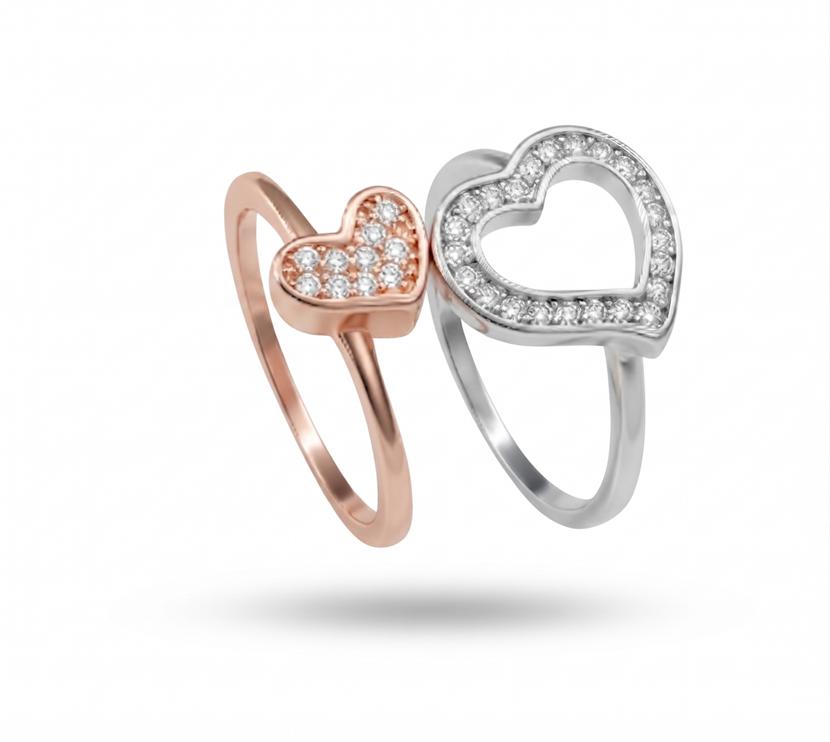 Silvme Heart 925 sterling silver heart ring for women, silver-tone, 92.5 silver ring, hallmark silver ring look, gift box packaging view