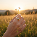 Comfort-fit 925 sterling silver two-tone gold and silver ring for women in Indian ring sizes