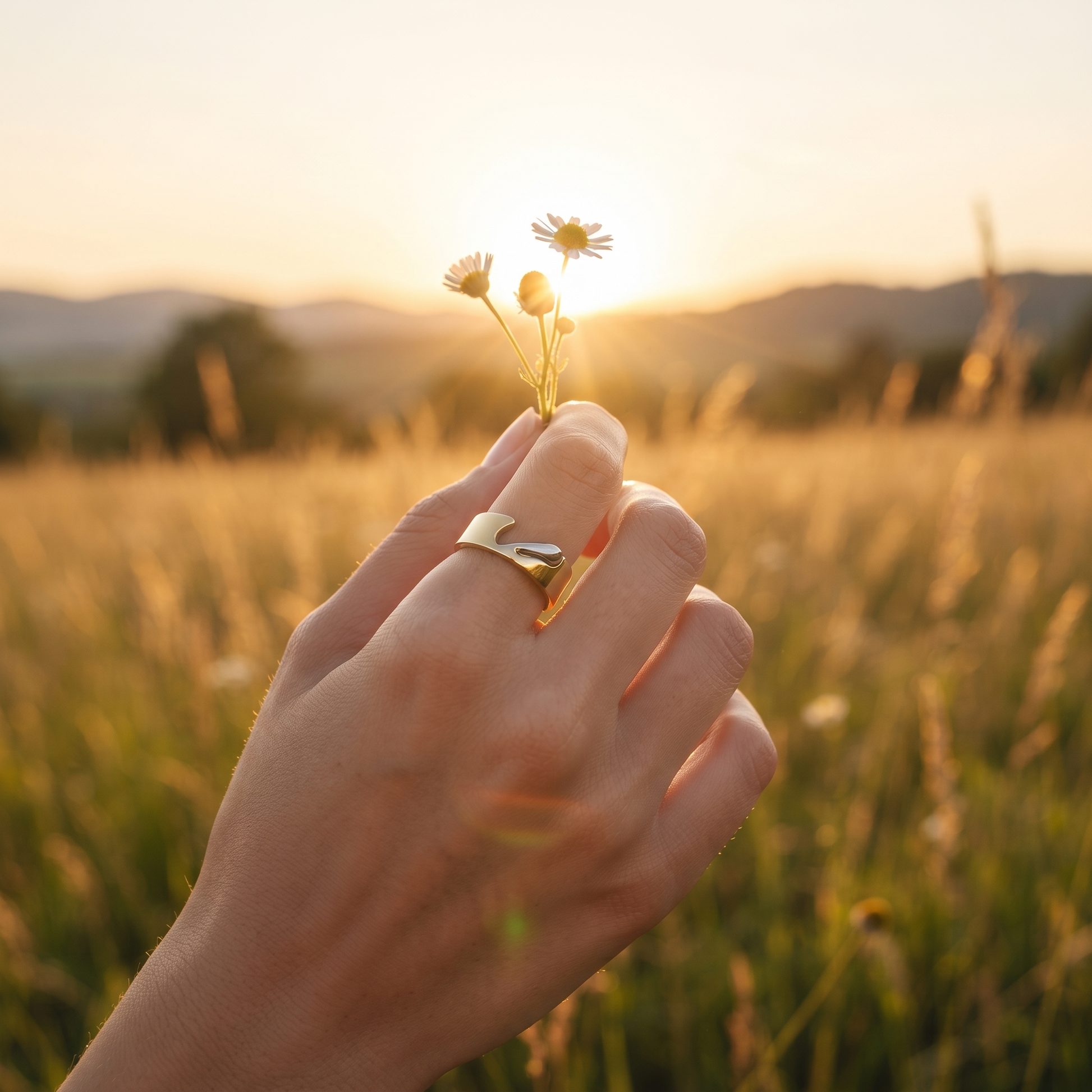 Comfort-fit 925 sterling silver two-tone gold and silver ring for women in Indian ring sizes