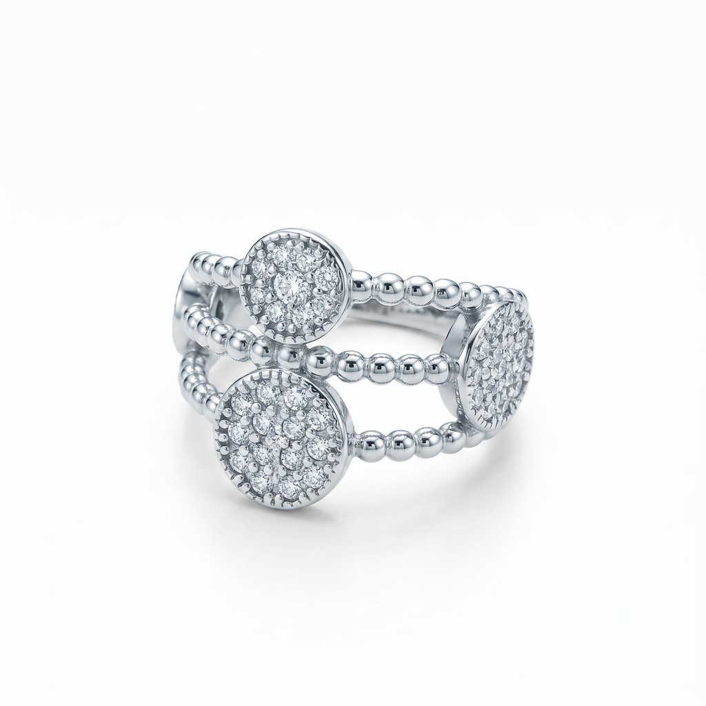 Silvme Stone-Set Ring, crafted in 925 sterling silver for women, refined silver accessory, minimal modern styling