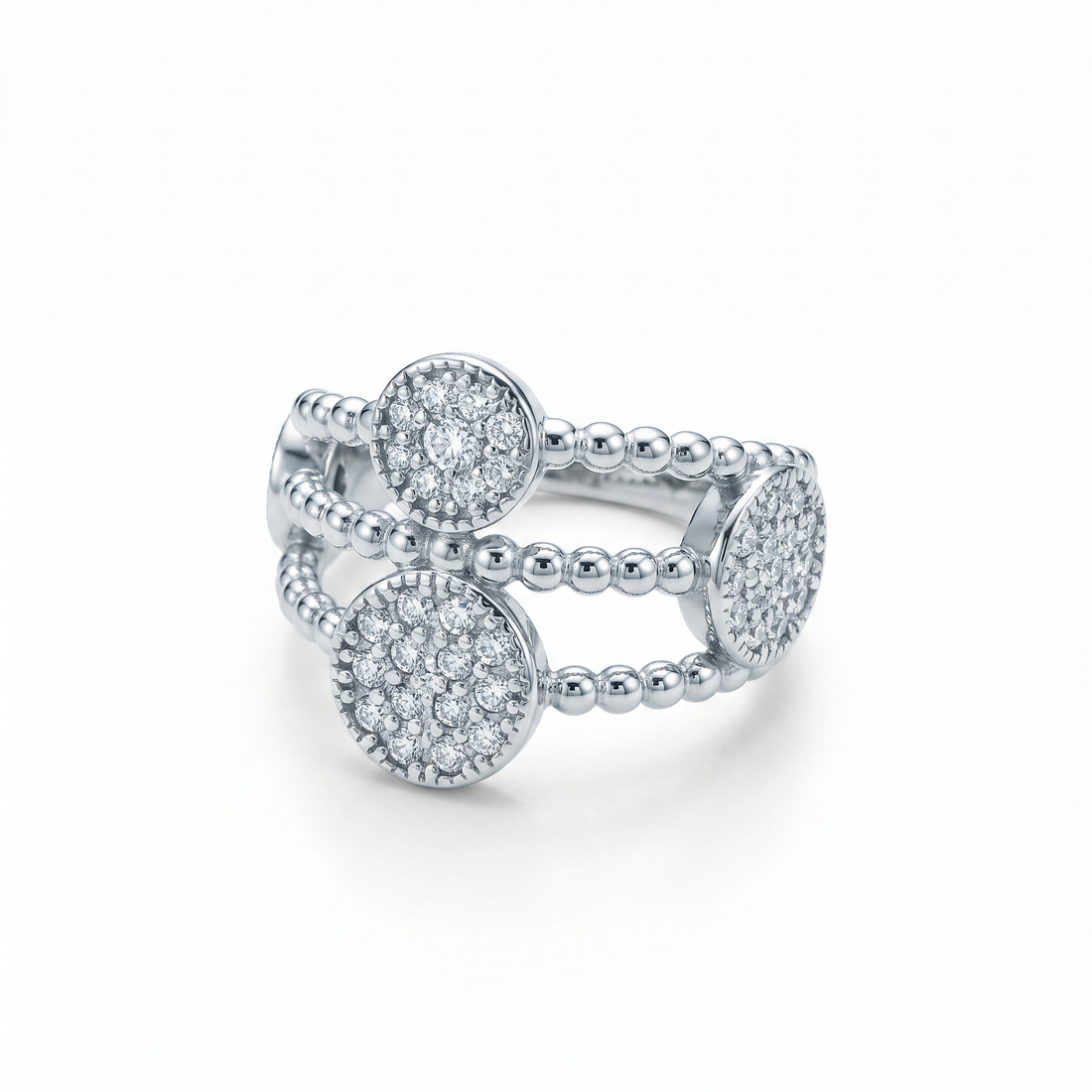 Silvme Stone-Set Ring, crafted in 925 sterling silver for women, refined silver accessory, minimal modern styling