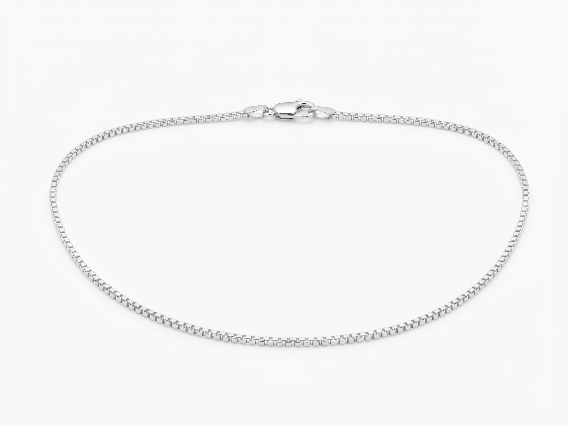 Sterling silver box link chain by Silvme, made for women and men, close to 6.11 g in weight