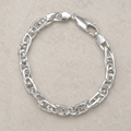Lobster clasp and end links on the Silvme chunky twisted link bracelet